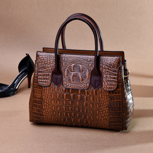 Crocodile pattern bag  new high-end European and American handbag tote bag crossbody women's bag handbag large bag