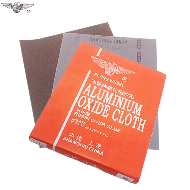 Шанхайская Марка маховика Наждачная ткань 0 # красный песок 120 # железная Наждачная ткань Электростатическая песчаная посадка полуполимерная песчаная ткань из глинозема Железная Наждачная ткань