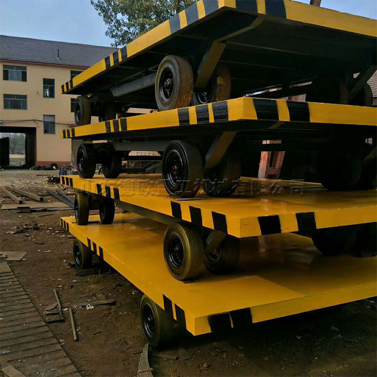 德欧 货车机动牵引式载重平板拖车 机场行李货物运输平板车 厂家