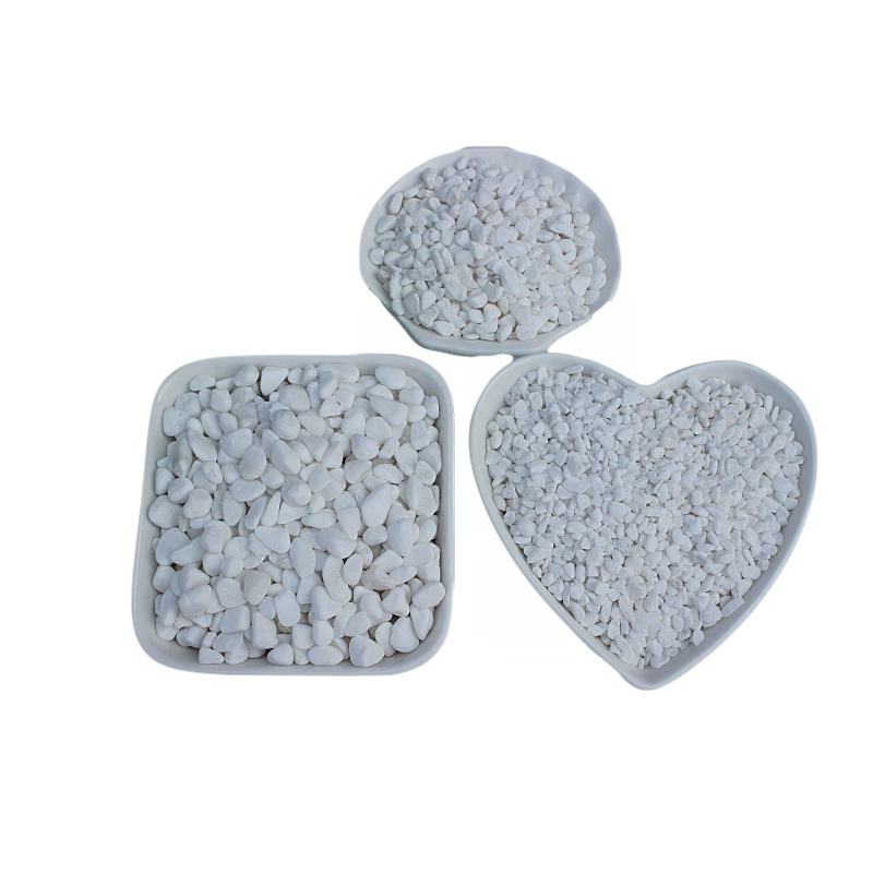 natural white stone pebbles Han Baiyu color stone garden art potted stone succulent shop surface garden landscaping
