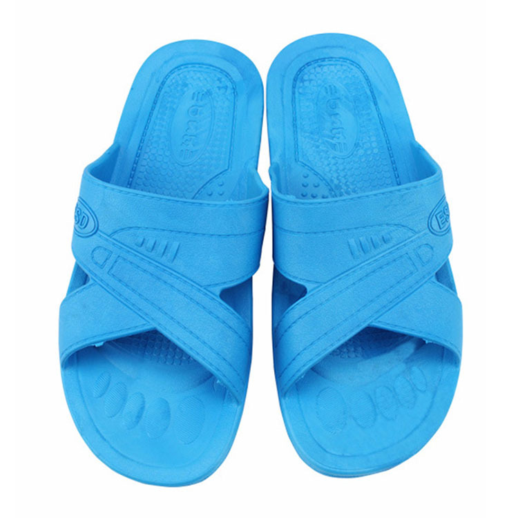 直销批发防静电SPU拖鞋凉鞋无尘净化洁净室工作鞋护趾蓝鞋拖鞋