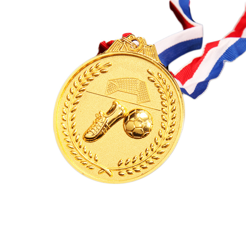 Medallas metálicas de fútbol, premios de medallas para eventos deportivos, premios de medallas para competiciones de fútbol, medallas de bronce metálicas.