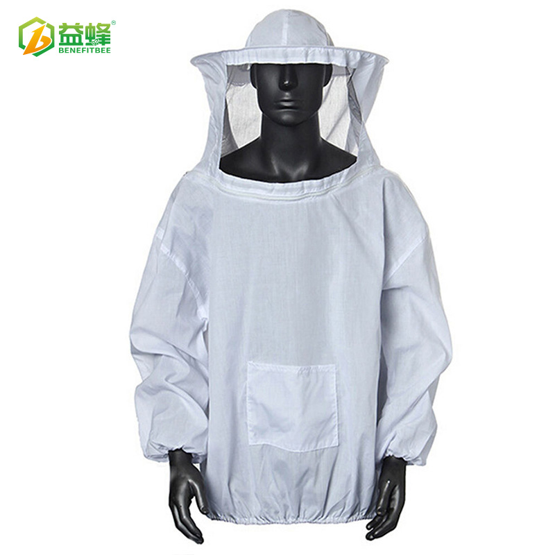 养蜂服批发 普通型白色防蜂服 防蜂面罩 蜜蜂防蛰服 防护蜂衣现货