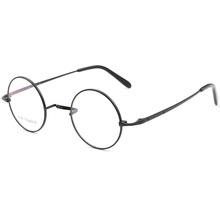 六九眼镜厂家批发纯钛复古圆框平光镜IP电镀可配防蓝光近视镜8731