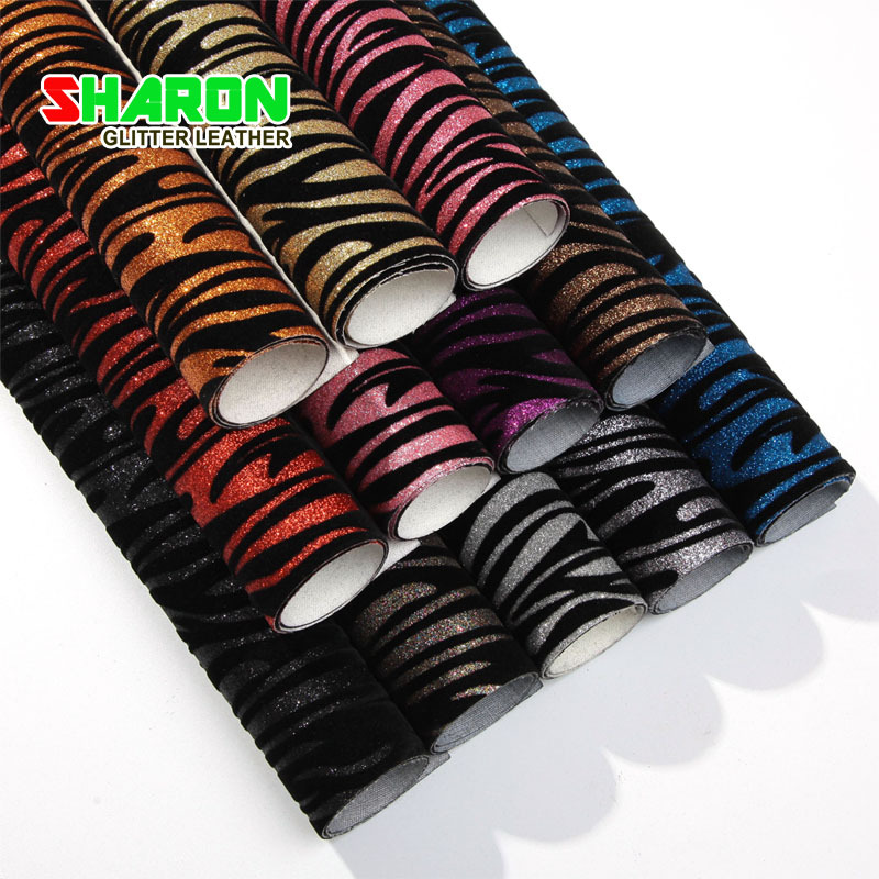 SR18069植绒款柳条纹细葱128格利特手机壳箱包装饰皮革面料格利特