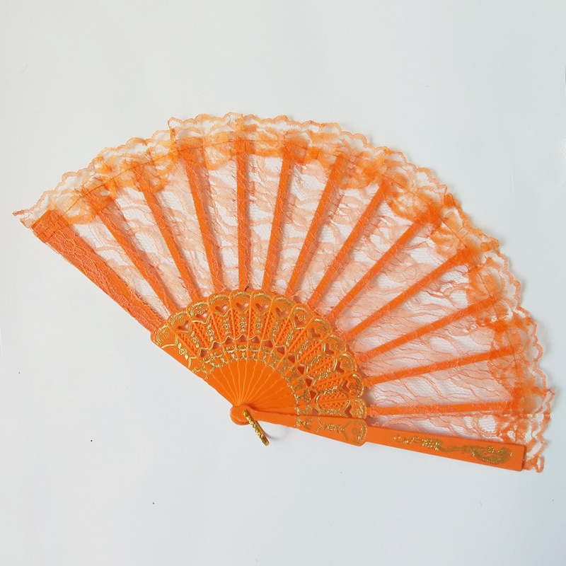 Hay en stock ventilador de encaje de plástico Strand encaje ventilador de encaje negro AliExpress exclusiva de una pieza de entrega 2