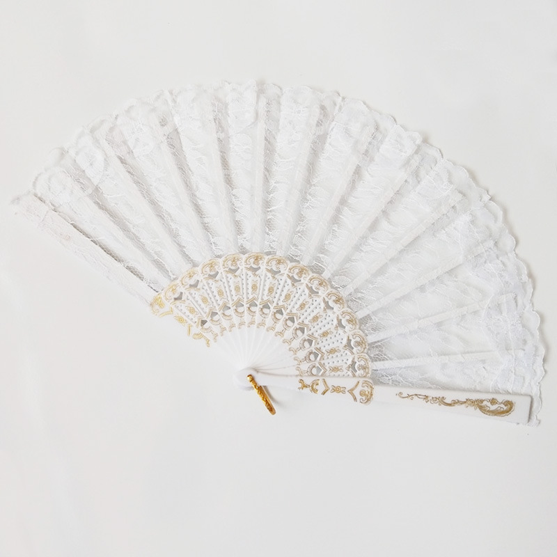 Hay en stock ventilador de encaje de plástico Strand encaje ventilador de encaje negro AliExpress exclusiva de una pieza de entrega 2