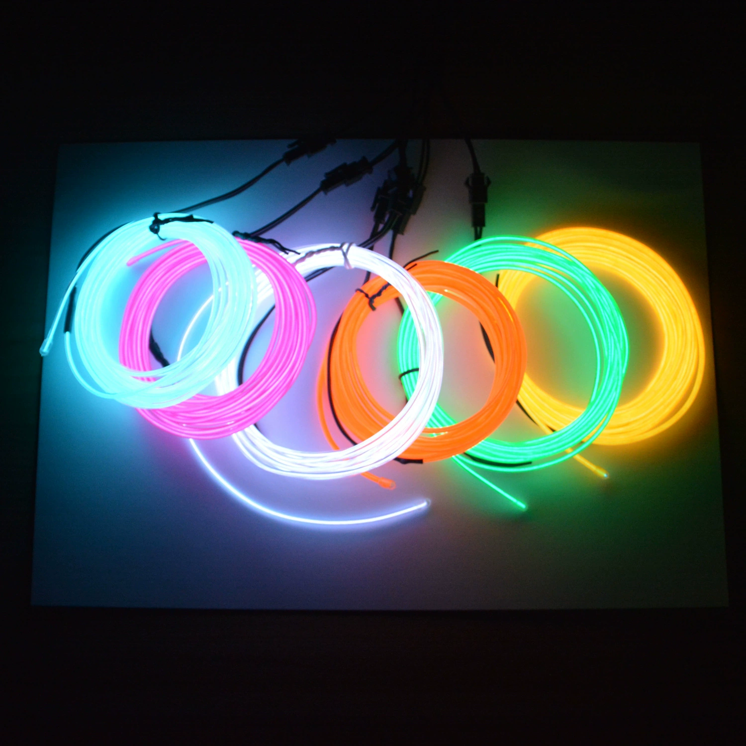 Комплект светящейся проволоки 2,3 мм (EL Wire) с драйвером AA3V/USB5V/DC12V для холодного свечения, производство на заказ