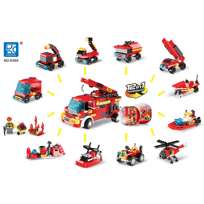 K35 소방구조차 가샤폰 빌딩 블록 (12 의 배수를 가져가세요)