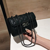 Chain, universal small one-shoulder bag, Chanel style, genuine leather