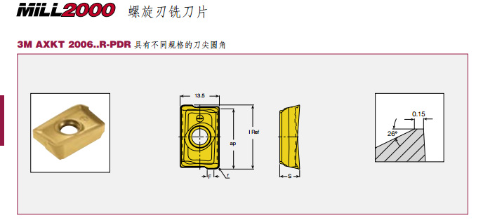 以色列伊斯卡铣刀片3M AXKT 200640R-PDR IC928加工不锈钢