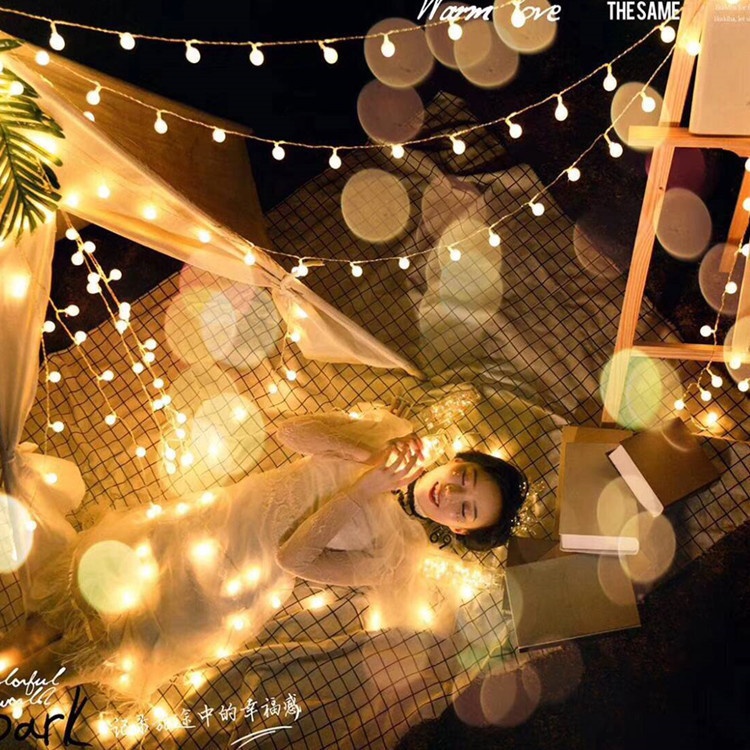 Factory wholesale light string led lights girl heart romantic bedroom room small light bulb lights flashing light string