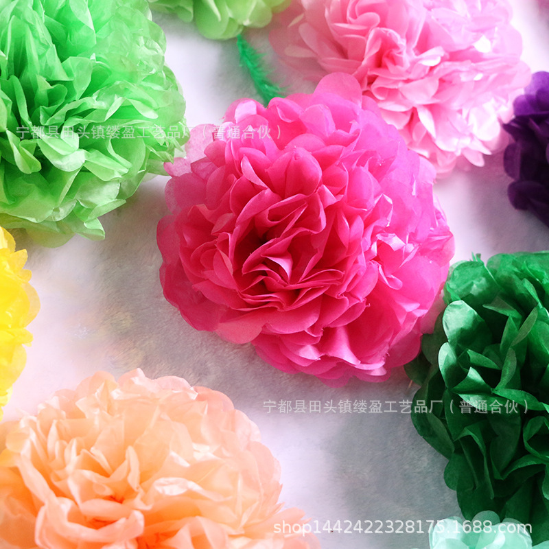 Bola de papel europea y americana sala de bodas tire flor boda peonía papel flor bola fiesta de cumpleaños decoración de la ventana suministros al por mayor