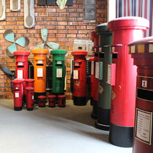 室外立式中国邮政信件铁皮大邮筒摄影道具报刊摆设酒吧信箱挂铁艺