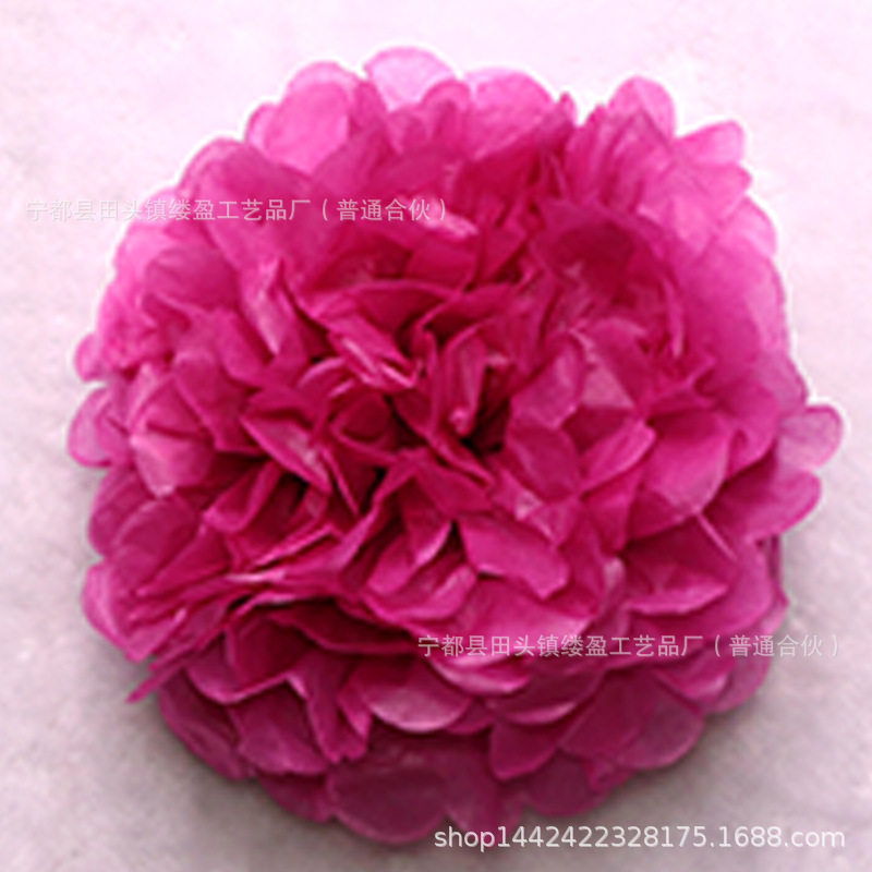 Bola de papel europea y americana sala de bodas tire flor boda peonía papel flor bola fiesta de cumpleaños decoración de la ventana suministros al por mayor