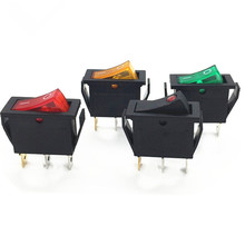 供应 KCD3 大功率多功能饮水机/电锅船型开关带灯3脚船型翘板开关