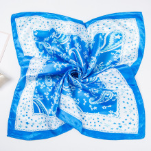 腰果星星时尚装饰小丝巾 春秋服饰搭配60X60厘米小方巾女百搭围巾