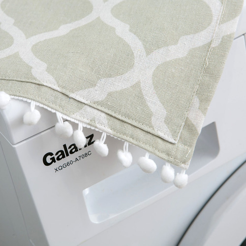 Gray green rhombus geometric modern simple refrigerator cover cloth single door refrigerator dust cover drum washing machine cover cloth