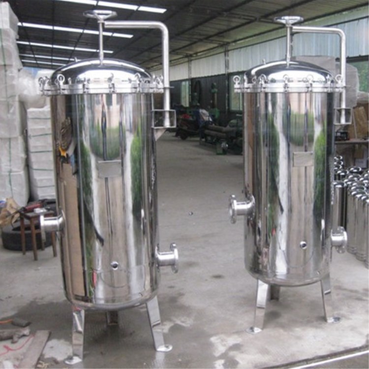 不锈钢316L反渗透前置保安过滤器 弹簧压盖精密过滤器线绕滤芯适