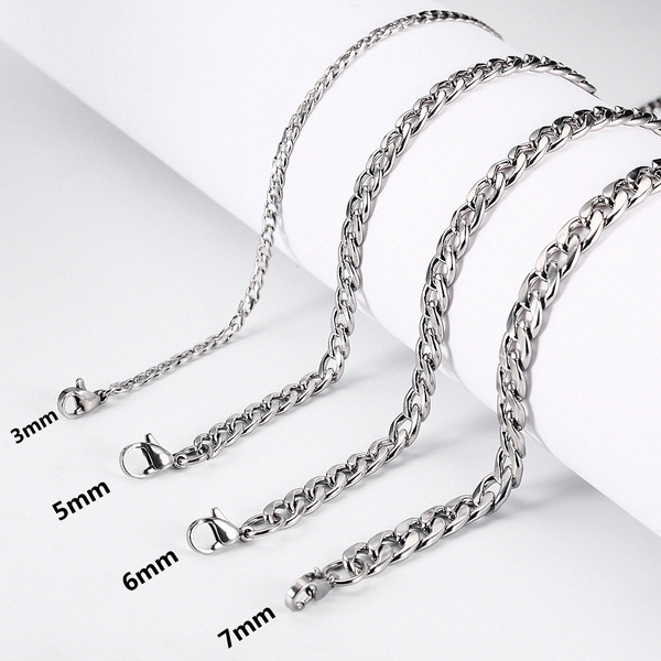 Necklace stainless steel for men and women hip-hop style