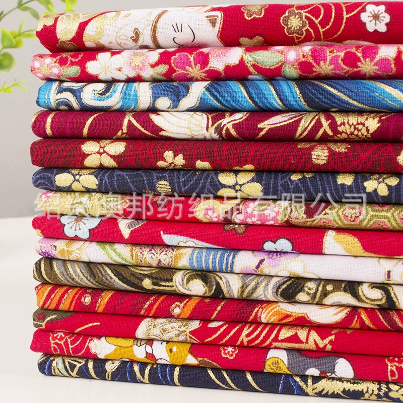 Fabric Cotton brand, cotton-linen blend, cheongsam & hanfu prints, sold per 1 m