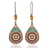 Fashionable retro earrings, long accessory, European style, wholesale