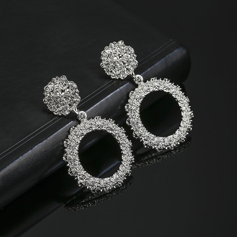  Pendientes redondos de aleación con pintura en spray/galvanoplastia - Estilo europeo/americano, nuevos productos de moda elegantes - Fuente de fábrica para productos estrella transfronterizos image 5