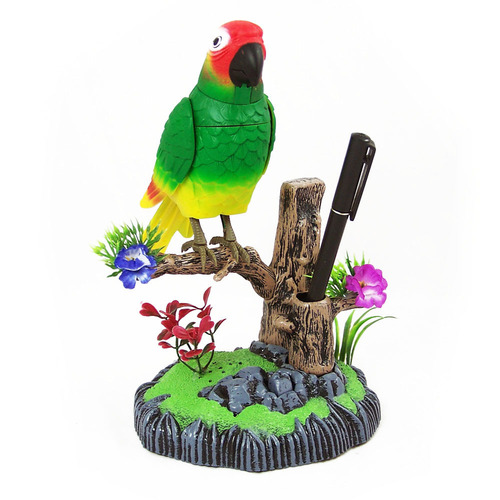 [Voice Controlled Bird Collection-506] Simulated bird electronic pets, electric induction and interesting creative pen holder decorations