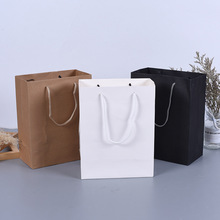 现货批发服装店牛皮纸手提袋 企业广告空白礼品袋白卡礼物包装袋