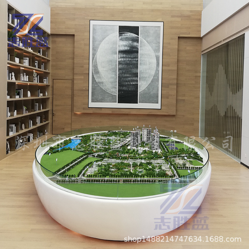 厂家供应售楼部玻璃钢创意椭圆形沙盘 异形沙盘 沙盘直销