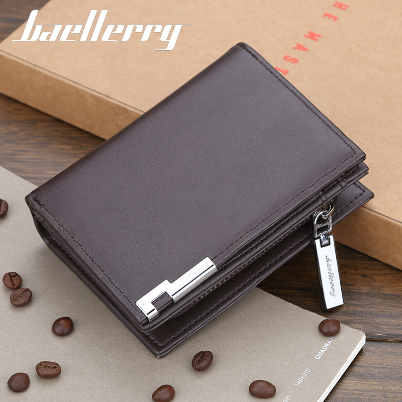 Baeller ry新型メンズショート財布ファッションカジュアルオルガンカードバッグ大容量ファスナー財布卸売り|undefined