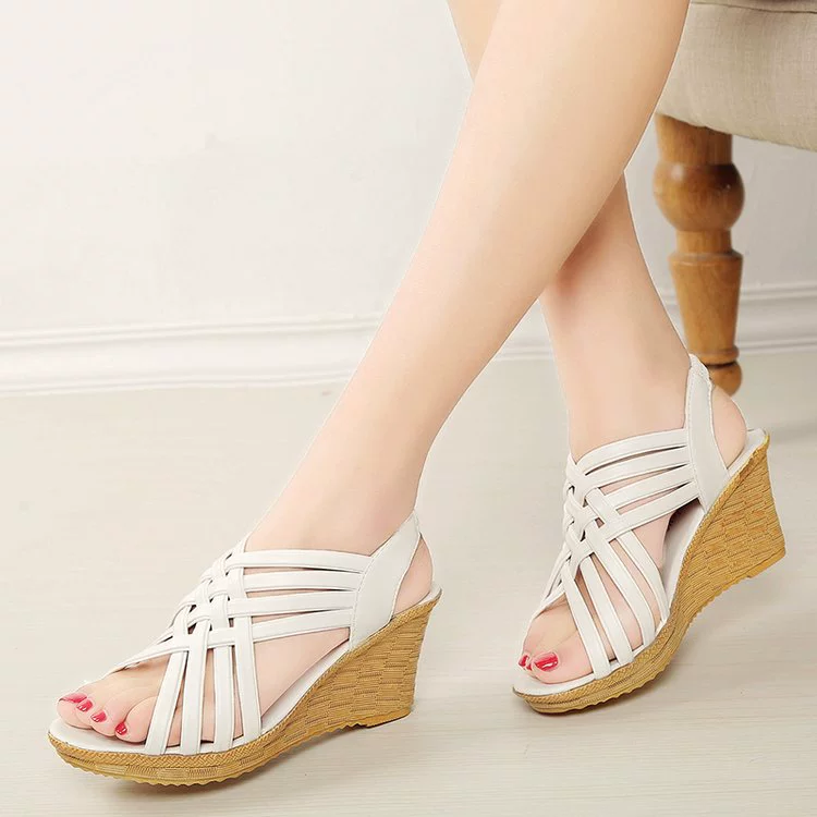 Юймэн летние милые туфли на платформе wedges на белом, желтом, черном и рисовом цветах, размеры 35-40