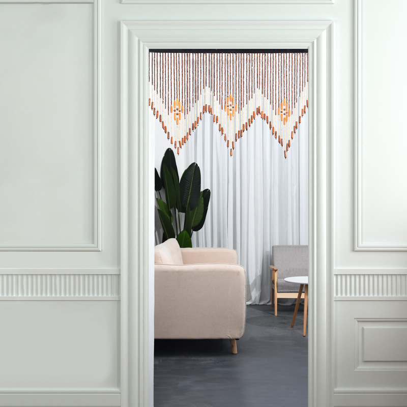 Door Curtain Chinese Style Solid Wood Bead Curtain Living Room Partition Curtain Bedroom Bathroom Finished Hanging Curtain Door Curtain Door Curtain Chinese Style Solid Wood Bead Curtain Living Room Partition Curtain Bedroom Bathroom Finished Hanging Curtain Door Curtain