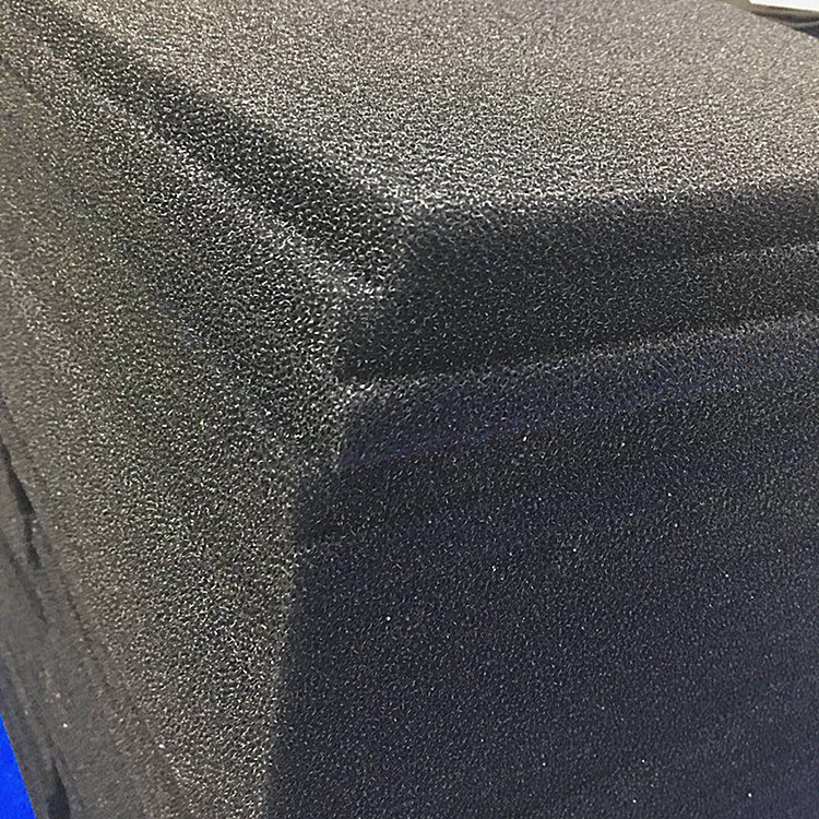 厂家批发10mm厚黑色吸油过滤棉 污水过滤防尘网状棉缓冲透气滤垫