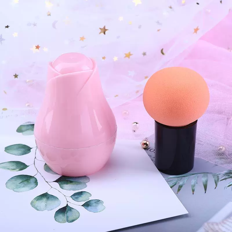 Makeup sponge puff mushroom head, PP handle, dual‑use dry & wet, lightweight 0.003 kg