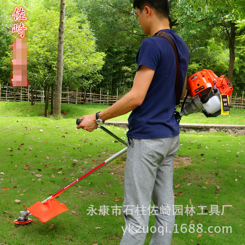 佐崎新款四冲程ZQA8背负式汽油割草机割灌机砍草开荒Brush cutter