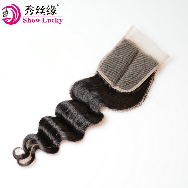 Factory direct supply pick hair lace hair accessories 4*4 Loose deep wave lace closure