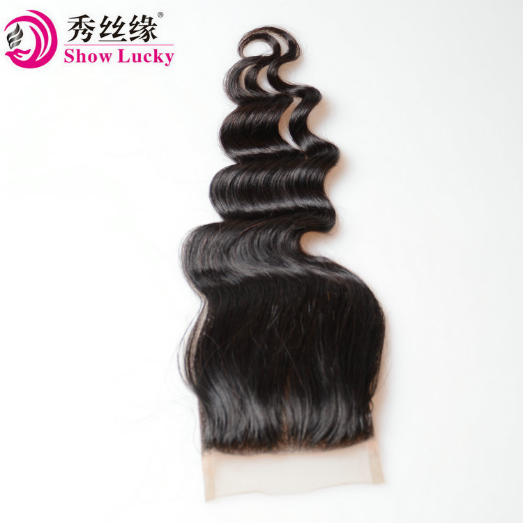 Factory direct supply pick hair lace hair accessories 4*4 Loose deep wave lace closure