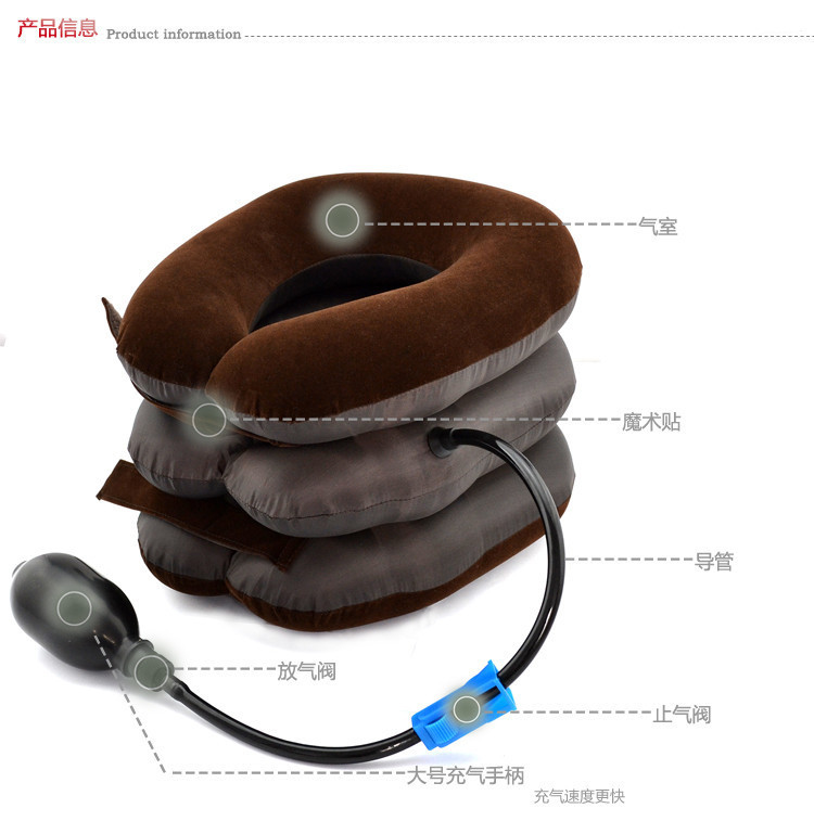 Tracción de columna cervical neumática para el hogar nuevo protector cervical para la corrección del cuello, soporte cervical para restablecer el cuello, bolsas de cuello ricas