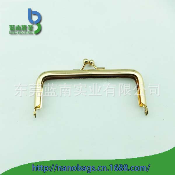 厂家促销 包包金色手袋铰， 圆角卜坑铰2分珠碎钱包口架