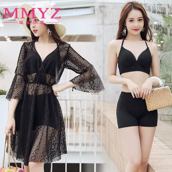 Women's Swimsuit for Hot Springs 2026 New Three-Piece Set Sexy Split Bikini Conservative High-End Swimwear for Hot Springs