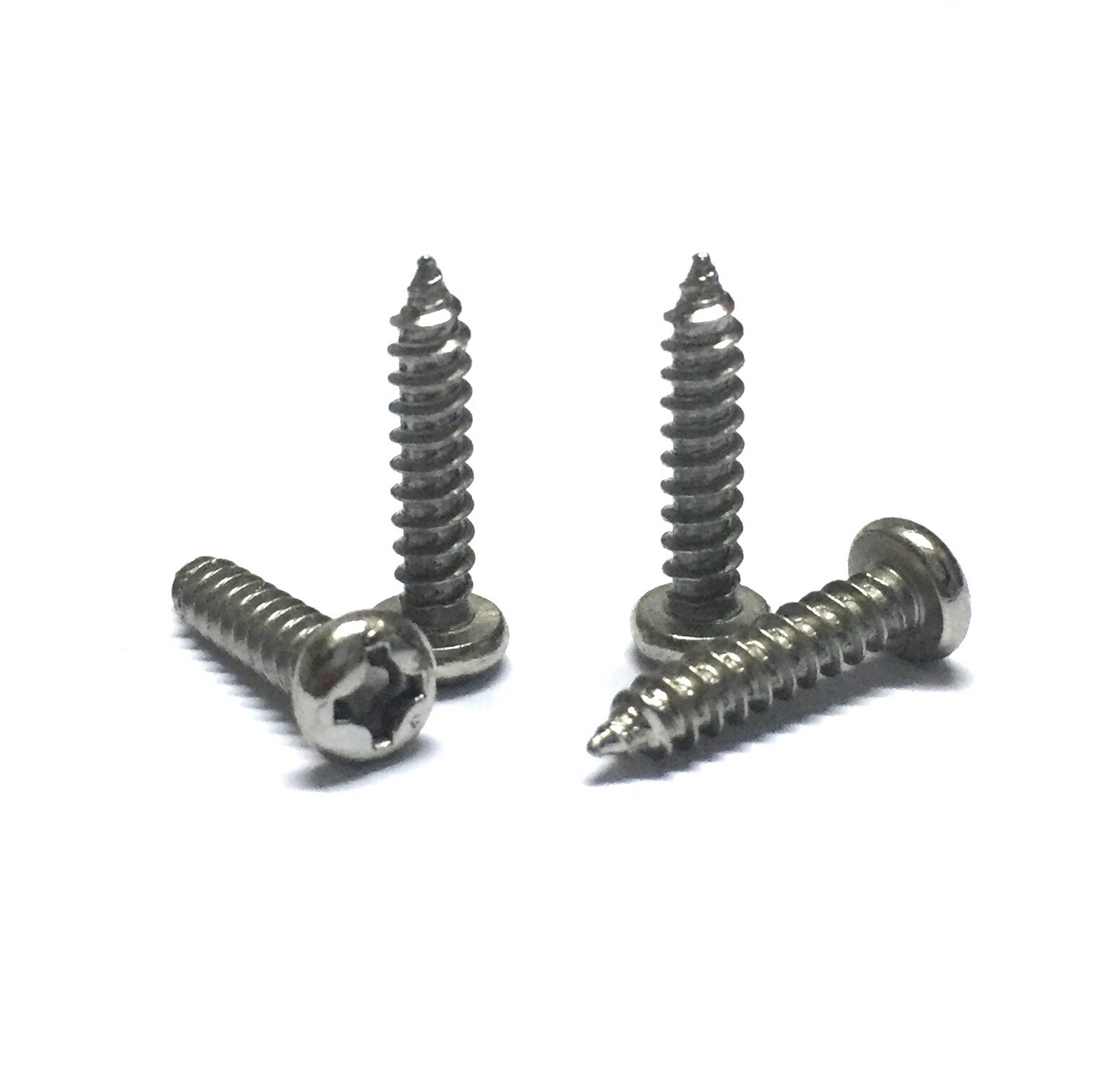 环 保镍PA尖尾螺丝 铁镀镍十字圆头螺丝盘头自攻螺丝  PA4*14现货