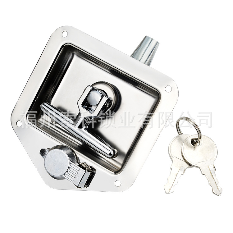 不锈钢304盒锁 电机组不锈钢面板锁 防尘电柜锁集装箱门锁MS858发