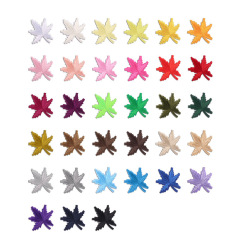 Embroidered leaf patchwork, computer embroidery, leaf embroidery, fabric stickers, maple leaf embroidery labels, repair patches for hotels and inns