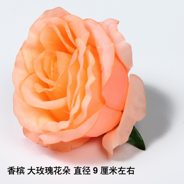 Artificial flor rosa al por mayor boda fondo flor pared camino plomo flor bola arreglo de flores paño de seda rosa cabeza de flor