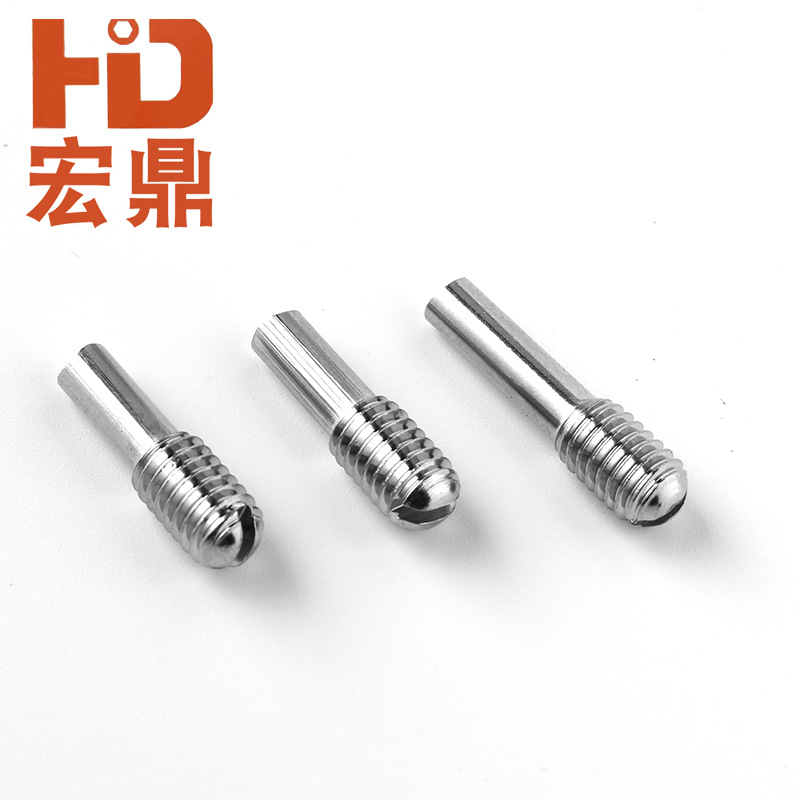 厂家非标紧定螺丝不锈钢圆柱端一字槽圆尾柱销外螺纹平尾圆柱销M6