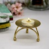 Cross -border geometrical round iron candle tabletop decorative ornament three -dimensional creative metal decoration one piece