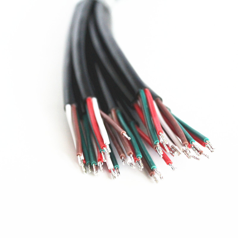 厂家四芯线现货0.5-1.5平方PVC橡胶线两端剥皮上锡电线现货