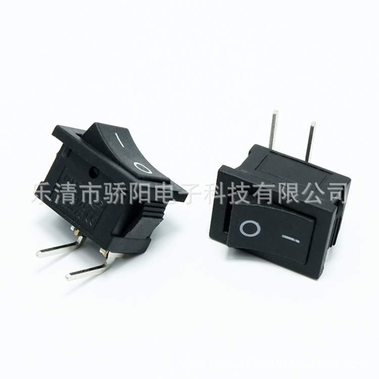 供应KCD1两档两脚平面弯脚船型开关尺寸15*21mm电源翘板开关铜脚