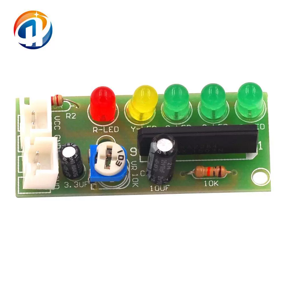 Схема светодиодного индикатора уровня аудио, электронная сборка, набор PCB плат